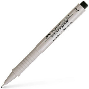 Faber-Castell tűfilc 0,5mm Ecco-Pigment fekete rostiron 166599