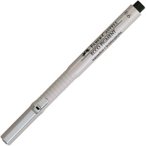 Faber-Castell tűfilc 0,6mm Ecco-Pigment fekete rostiron 166699