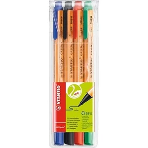 Filckészlet 4 Stabilo Greenpoint 0,8mm-es 4színű készlet Írószerek STABILO 6088/4