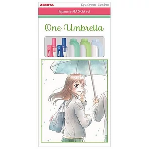 Írószer készlet Zebra Manga Set, One Umbrella, 5 darabos