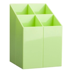 Írószertartó asztali ICO Pen Holder transzparens világoszöld rekeszes írószertartó, asztali írószerta