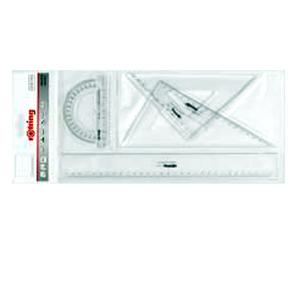 Rotring Vonalzókészlet 25cm 4db-os, víztiszta S0221370/R823509