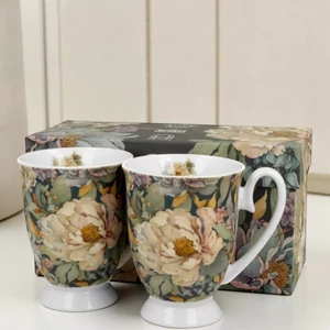 Bögre porcelán 340ml Royal PEONY BLUE 2 db/szett Díszdobozban