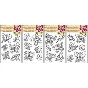 Sablon kontúros 30x21cm adhezív fólián, vegyes minták