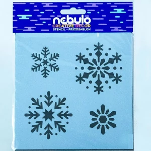 Sablon stencil Hópelyhek 14,5x14,5cm nebulo