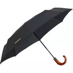 Samsonite esernyő WOOD Classic S 3 sect. auto O/C CROOK 108978/1041 Fekete/