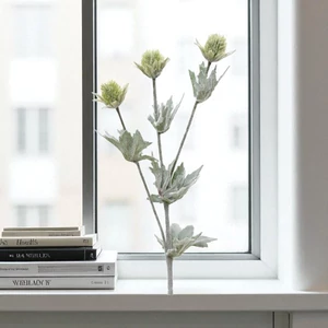 Selyemvirág - művirág 24' Iringó türkiz-fehér 13cmx12cmx67cm sdkae