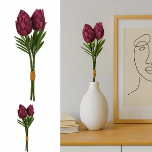 Selyemvirág - művirág 40cm Cynara lila 7x7x40cm articsóka SDDST5 élthű