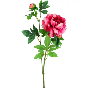Selyemvirág - művirág 68cm paeonia pink ciklámen 15x15x68cm SDDST5 pünközsdirózsa bimbókkal élethű