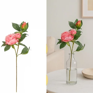 Selyemvirág - művirág 90cm peony alertie  rózsaszín 10x14x90cm SDDST5 Pünközsdi rózsa élethű