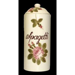 Spagettitartó kerámia 12x30cm virágos bordó kézzel festett