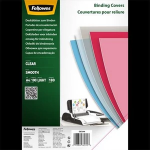 Spirál előlap A4 Fellowes 180 mikron, PET, víztiszta