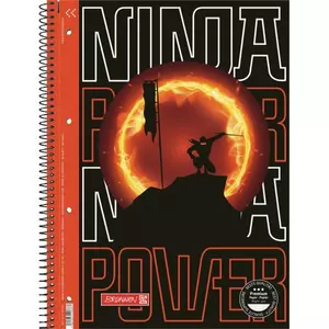 Spirálfüzet A4 Brunnen 80 lapos  90gr-os  perforált lyukasztott Ninja vonalas   024   1067927321