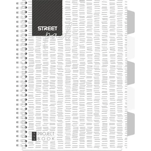 Spirálfüzet A4 kockás Spirálfüzet Street Pad Black