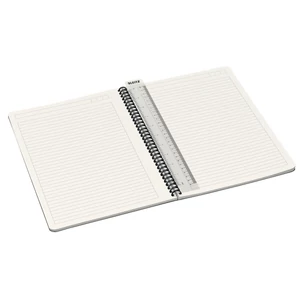 Spirálfüzet A4 Office PP borítóval A4 vonalas kék LEITZ 90 lapos.