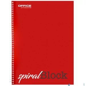 Spirálfüzet A4, sötét piros,70 g 80 lapos vonalas