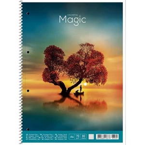 Spirálfüzet A4+ vonalas 80lap, SHKOLYARYK Colourful magic vegyes