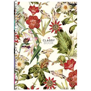 Spirálfüzet A5 kockás 80lap, keményfedeles Classy book vegyes