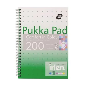 Spirálfüzet A5 vonalas 100 lap, PUKKA PAD Irlen Jotta Green