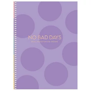 Spirálfüzet B5 kockás 80lap, keményfedeles, SHKOLYARYK No bad days, vegyes