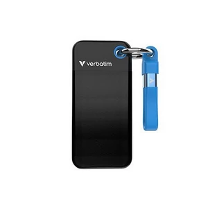 SSD (külső memória) 1TB USB 3.2 Gen2 VERBATIM Pocket SSD" fekete/kék