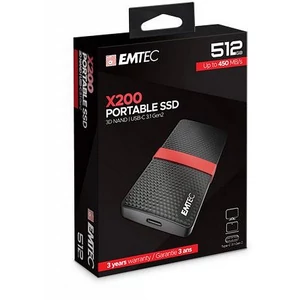 SSD (külső memória) 512GB USB 45718 420/450 MB/s EMTEC X200