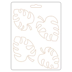 Stencil 20x14, 6cm 4 levél minta+levél
