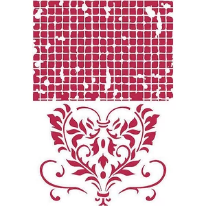 Stencil G 21x29, 7cm Net and volute Tamperia KSG354