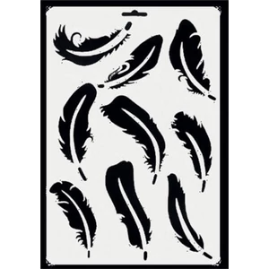 Stencil műanyag minta A4 fehér színű, bliszteres OPP 018-as minta