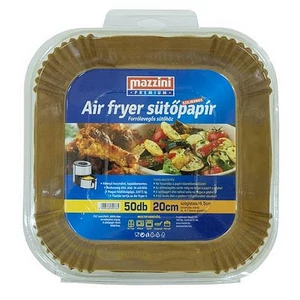 Sütőpapír szilikonos Air Fryer készülékhez szögletes 20cm 50db MAZZINI Premium