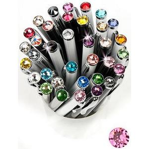 Swarovski toll E. fehér testű Világos Rózsaszín Kristály Gravírozható Made With Swarovski Elements