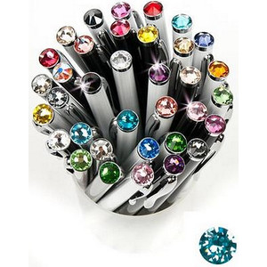 Swarovski toll E. fekete testű Türkiz Kristály Gravírozható Made With Swarovski Elements