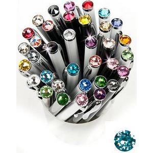 Swarovski toll E. fekete testű Türkiz Kristály Gravírozható Made With Swarovski Elements