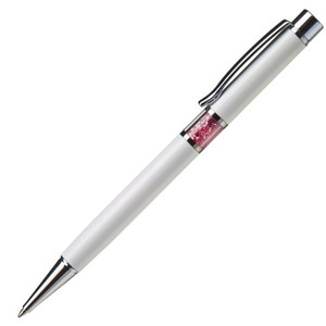 Swarovski toll fehér testű 20 Középen Pink Kristály Tölt. Gravírozható Made With Swarovski Elements