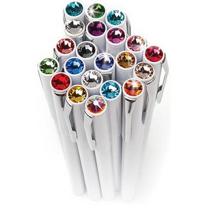 Swarovski toll M. fehér testű Mágneses Aquakék Kristály Gravírozható Made With Swarovski Elements