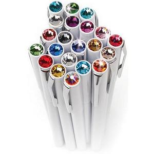 Swarovski toll M. fehér testű Mágneses Aquakék Kristály Gravírozható Made With Swarovski Elements