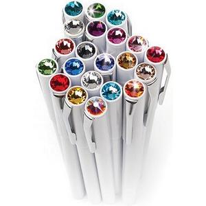 Swarovski toll M. fehér testű Mágneses Éjfekete Kristály Gravírozható Made With Swarovski Elements