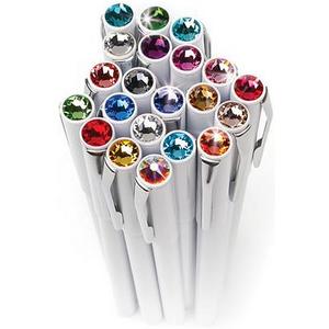 Swarovski toll M. fehér testű Mágneses Topáz Kristály Gravírozható Made With Swarovski Elements