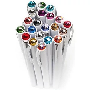 Swarovski toll M. fehér testű Mágneses Türkiz Kristály Gravírozható Made With Swarovski Elements