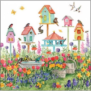 Szalvéta Ambiante Birdhouses papírszalvéta 25x25cm,15db-os