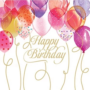 Szalvéta 25x25cm Birthday Ballons 20 db-os