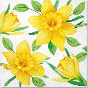 Szalvéta 25x25cm Daffodils in Bloom 20-db-os