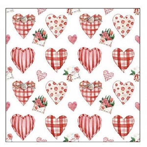 Szalvéta Ambiante Lovely Hearts papírszalvéta 25x25cm,15db-os
