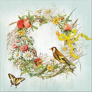 Szalvéta Ambiante Wreath with ribbon papírszalvéta 33x33cm,20db-os