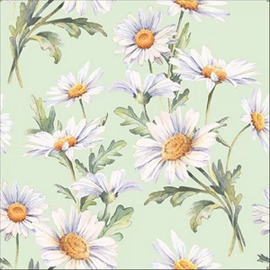 Szalvéta 33x33cm Beautiful daisies green 20db-os