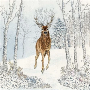 Szalvéta 33x33cm Cerf Hiver 20db-os