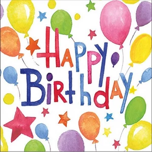 Szalvéta 33x33cm Colourful birthday 20db-os