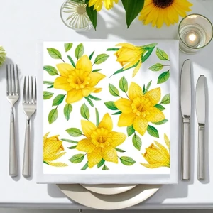 Szalvéta 33x33cm Daffodils in Bloom, 20db-os papírszalvéta 33x33cm,20db-os