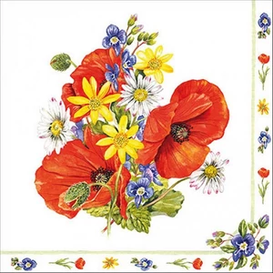 Szalvéta 33x33cm Field bouqoet 20db-os