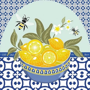 Szalvéta Ambiante citromos Malaga papírszalvéta 33x33cm,20db-os